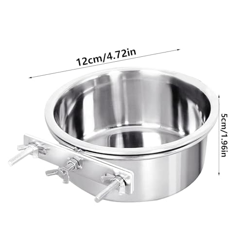 Wassernapf Für Hundehütten - Edelstahl Trinkschale, Robuster | Praktisches Design Für Hunde Im Freien, Wandmontage Für Kisten Und Zwinger, Komfortables Haustier Zubehör, Leicht Reinigung Gee