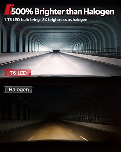 Image of Torchbeam 9005 /HB3 H11 /H8 /H9 LED Lights, 56000LM 9005 /HB3 H11 /H8 /H9 White Bulbs with Turbo Cooling Fan, Super Brightness, 5 Mins Quick Installation, Non-Polarity, Plug and Play, Pack of 2