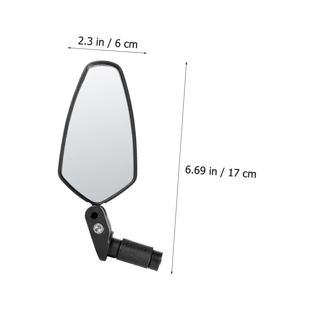 Specchietto Retrovisore Bici Riflettente 2 Pezzi Nero | Nylon Pa, Pp e Acrilico, Installazione Semplice, Effetto Riflettente Chiaro, per Pieghevole e Strada