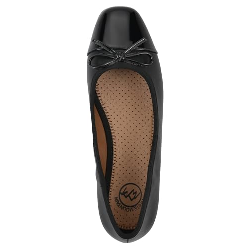 WHITE MOUNTAIN Women's Bocci Dressy Cap Toe Ballet Flat, Black/Glitter/Fab, 8.5 W by WHITE MOUNTAIN - Used condition - Image 7