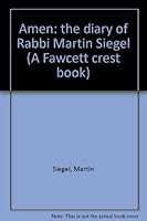 Amen: The Diary of Rabbi Martin Siegel B0006W4LNE Book Cover