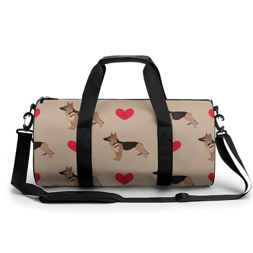 Sac de sport Cœurs De Chien compact 45x23x23cm idéal pour la gym et vos voyages