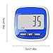 Jorzer 1PC Pocket Pedometer with Belt Clip Pocket Step Counter, Pedometer Step Counter Walking Distance Calorie with Large LCD Display and Belt Clip (Blue).
