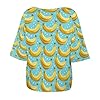 T Shirts for Women Loose Fit, Soft Comfy Cute Banana Print Boat Neck Basic Tops Graphic Tees Trendy, Style-25, XL #3
