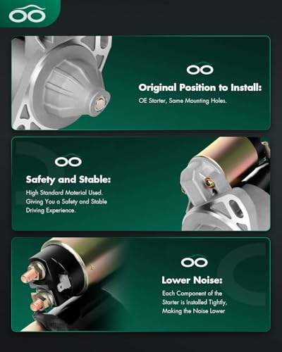 Image of SCITOO Starters Compatible for John Deere (UTV) Gator HPX TH 6x4 XUV 850D 4x4 XUV 855D 4x4 M-Gator A1 Pro Gator 2020 2020A 2030 2030A Yanmar Tractors YM1600 SND0413 18426 AM809215
