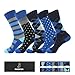 7DayOtter Modal Odor Resistant Dress Sock for Men Cotton Business Crew Patterned Dress Socks