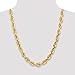 Black Bow Jewelry 10mm, 14k Yellow Gold, Diamond Cut Solid Rope Chain Necklace, 24 Inch