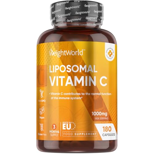 Liposomal Vitamin C Capsules 1000mg - 180 Vegan Capsules (3 Month...