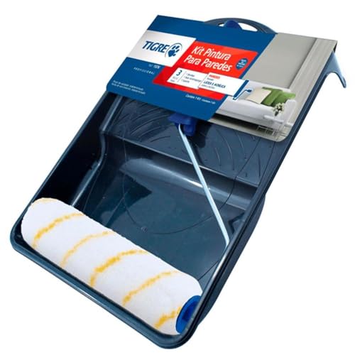 Kit para Pintura Antirrespingo 3 Peças, Tigre 61576000, Preto, 23cm