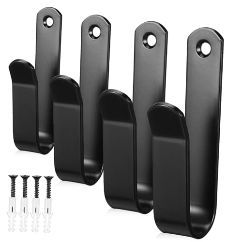 GRIRIW 4Pcs Heavy Duty Wall Mount Hooks for Snowboard and Skateboard Storage Versatile Organizer for Garage Tools Coats and Hats Easy Installation with Durable Construction