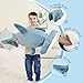 Zctghvy 37 inch Hammerhead Shark Stuffed Animal Giant Soft Plush Shark Toy Realistic Blue Ocean Animal Gift for Kids and Adults