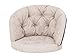 Amanda Coussin fauteuil rotin, coussin fauteuil jardin, coussin de chaise, coussin chaise cocon, coussin banc de jardin – Beige