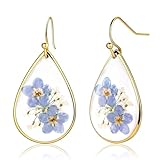 Vergissmeinnicht Ohrringe | Blumenanhänger Damen | Elegante Vergissmeinnicht-Blumen Schmuckstücke für Erinnerungen und Liebe