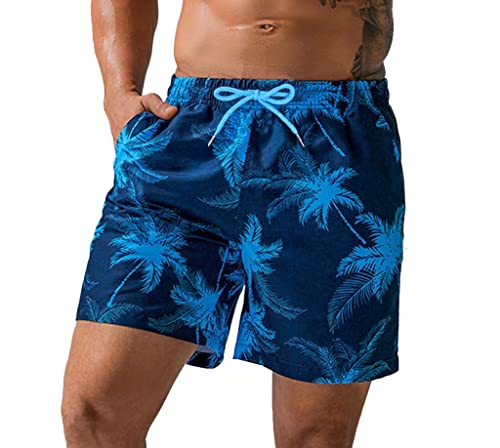 Sutlupeya Calção de banho masculino com forro de compressão 2 em 1, shorts de secagem rápida, roupa