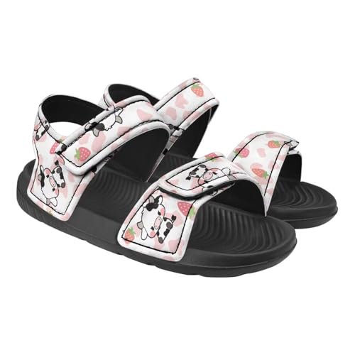 Ocwfudsx Kids Hook and Loop Sandals for Infant Girls - Soft, Easy On/Off, Non-slip, Stable, Comfortable Fit for Long Wear