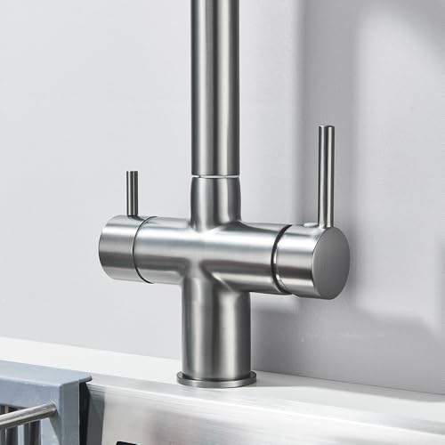 Robinet de cuisine à extraction de purification gris pour eau potable pure - 5