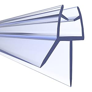 NYCENT Shower Door Seal Strip for 4-6mm Glass – Covers up to 20mm Gap – Perfect Transparent Shower Screen Seal…