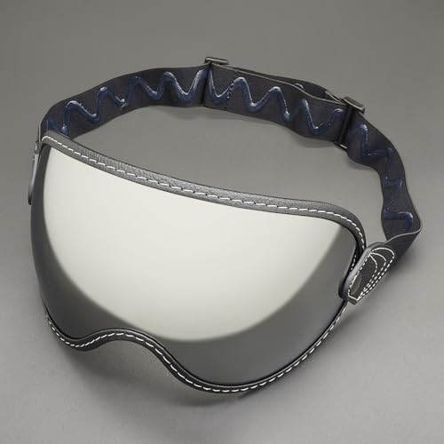 Visière à bulles argentée pour vos balades en casque rétro ouvert