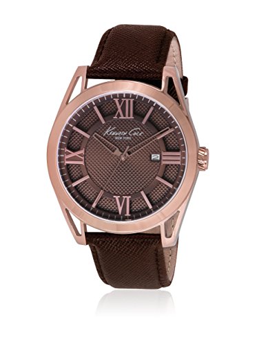 Kenneth Cole Orologio Analogico Al Quarzo Uomo Con Cinturino In Pelle Ikc8073_Marron