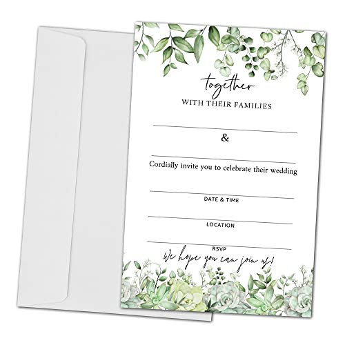 ZEDEV Greenery Invitation Cards