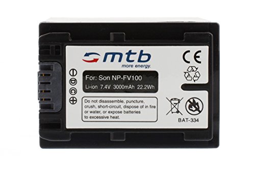 2x Batteria NP-FV100 compatibile con Sony DCR