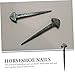 BESTonZON 50Pcs Durable Horseshoe Nails for Horse Hoof Care Replaceable Iron Hoof Fasteners Essential Portable Horse Equipment for Training and Grooming