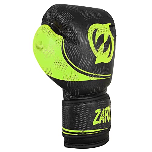 Zafco Kids Boxing Gloves For Kids Junior Muay Thai Kick Boxing Training Mma Punching Bag Children Youth (Black Yellow, 4Oz) #TOP3