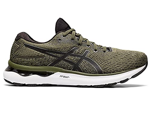 ASICS Men's Gel-Nimbus 24 Running Shoes, 11, Olive Canvas/Gunmetal