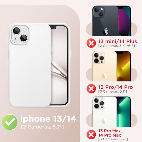 Image of GolbinBox Magnetic for iPhone 13 /14 Case, Silicone Cover, White