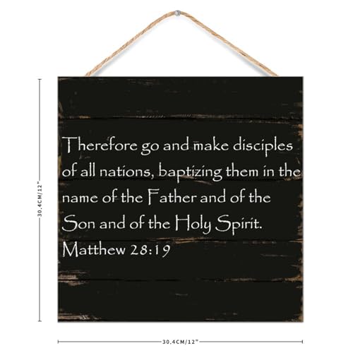 Plaque en bois de ferme de qualité supérieure avec verset biblique mural - 3