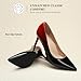 DREAM PAIRS Women's High Heels Pump Closed Pointed Toe Slip On Stiletto Dress Shoes Fashion Wedding Bridal Work Office Comfortable Pumps Shoes,Size 6.5,Black/Red,SDPU25095W