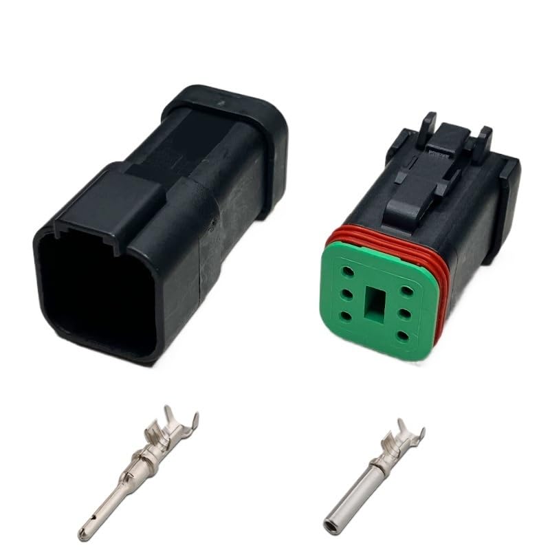 1Set/5sets Black 2pin 3/4/6/8/12hole Series Enhanced Seal Water Proof Electrical Auto Connector(6P,1 Set)