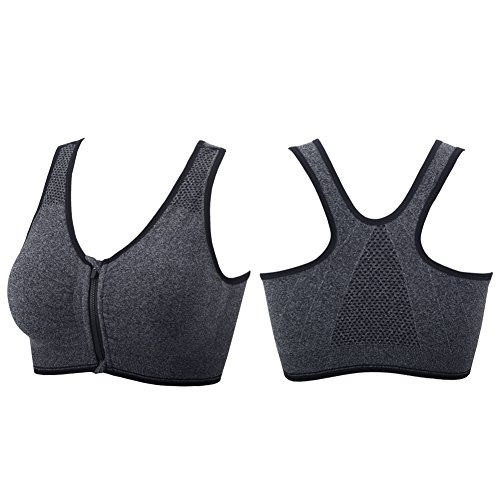 YEYELE Medium Support and Removable Pad Tank Top Racerback Post Surgery Sports Bras for Women2