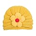 Thereisno Baby Warm Flower Knitted Hat Cute Floral Knitting Woolen Yarn Hat Girls Cap Breatable Bonnet Fashion Headwear