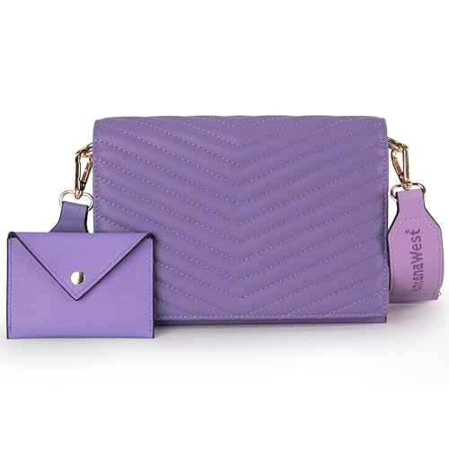 Montana West Quilted Crossbody Bags for Women Small Wallet Purse Phone Pocket with Coin Purse MWC-007PP
