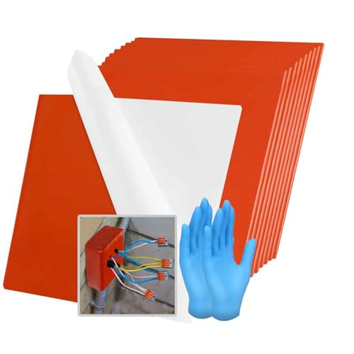 LalaKoo Electrical Putty Pads Fire Barrier Moldable Fire Putty Pads Adhesive Putty for Wall Firestop Pads for Sockets Openings Electrical Box 7-1/2 inch (10)