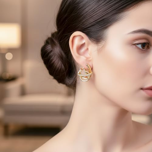 Image of Modern Dangle Earrings for Women | Chic Statement Earrings for Girls | Stylish Lightweight Fashion Jewelry for Casual, Party & Special Occasions