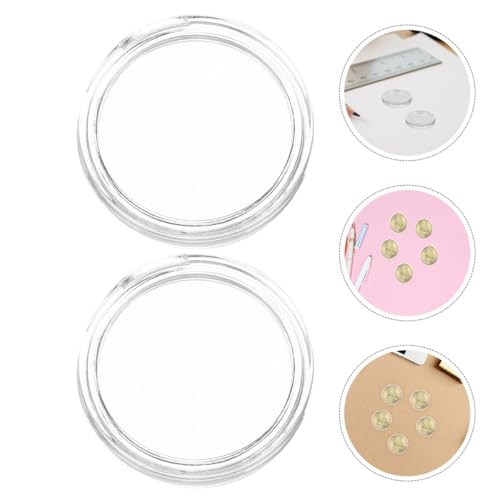 Cajas de almacenamiento transparentes para monedas protector de monedas de estuche de acrílico 100 8