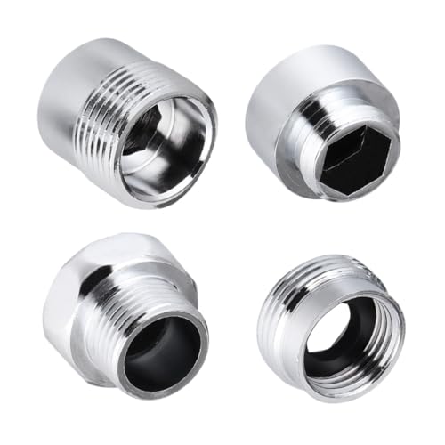 Uonlytech Raccordi Per Giunti Idrici in Rame Ispessito 4 Pezzi Filetto Interno Ed Esterno Per Connettore Del Rubinetto Resistente e Portatile Per Uso Domestico e Impianti Idraulici