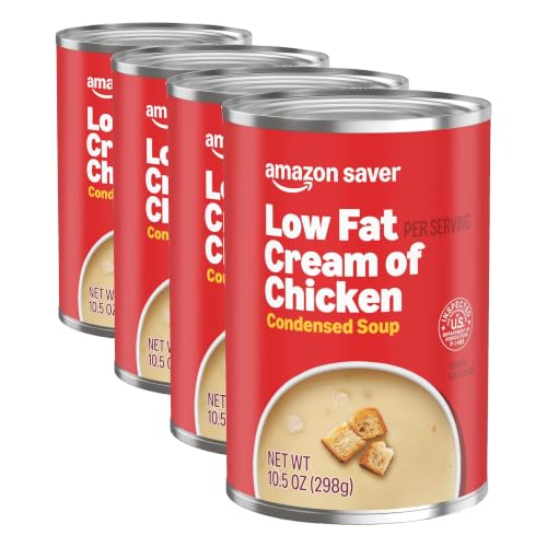 Amazon Fresh, Condensed Low Fat Cream of Chicken Soup, 10.5 Oz (Previously Happy Belly, Packaging May Vary) (Pack of 4) - image 1
