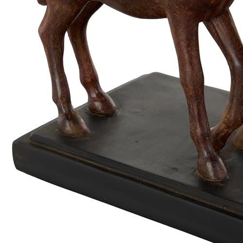 Escultura Cerámica de Caballos con Base Negra 15" x 6" x 13" miniatura 5