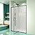ChicFurnit Pivot Frame 44-48" W 71' H Glass Shower Door with 1/4" Tempered Glass, Matte Black