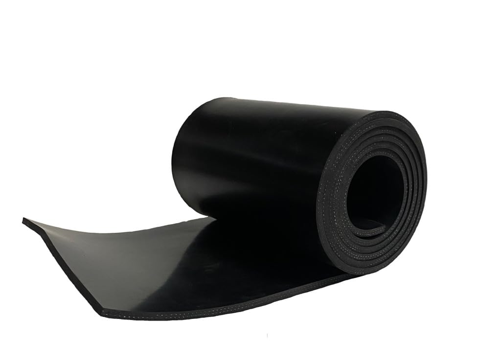 Gummistreifen mit Gewebeeinlage Stärke 10mm viele Größen Schutzmatte Gummidichtung Bodenmatte Unterleger Rüttelplatte Gummimatte Gummiunterlage Industriequalität (2500 x 80 x 10mm)