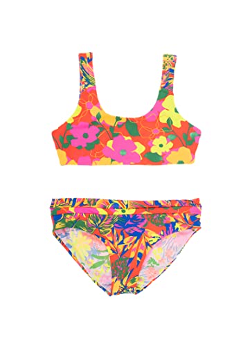 Image of Maaji Girls' Hot Fushia Iceland Reversible Girls Bikini Set