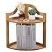 Kronabelle Mensola angolare compatta a 2 ripiani, organizer da scrivania in legno per piccoli spazi, ideale per libri, piante e oggetti decorativi, installazione semplice per un facile accesso immagine