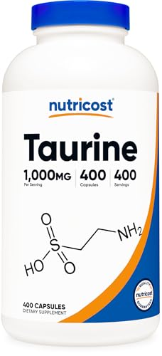 Nutricost Taurine 1000mg, 400 Capsules