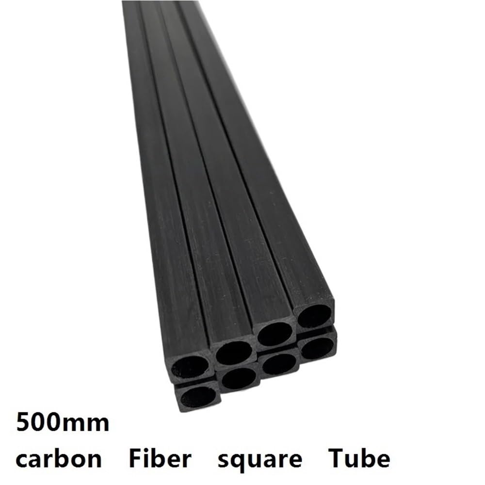 Äußeres Quadrat, inneres Rundrohr, Länge 500 mm, Carbon-Vierkantfaserrohr, leicht, 2 Stück(10x10x8.5x500mm)