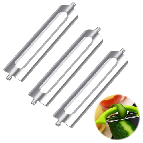 wilcractk Cuchilla De Recambio Para Pelador Y Pelapatatas De Acero Inoxidable De Doble Cara 6,5 x 1,3 cm Apta Para Varios Accesorios De Peladores Peladores De Pepinos Y Recambios