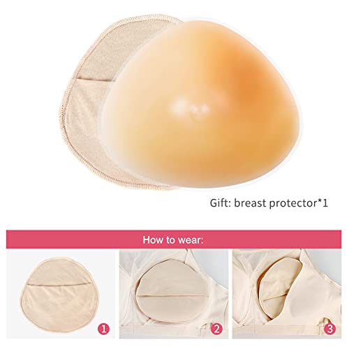 Onefeng Triangle Silicone Breast Form Mastectomy Prosthesis Concave Bra Enhancer Inserts (1 Piece) #TOP3