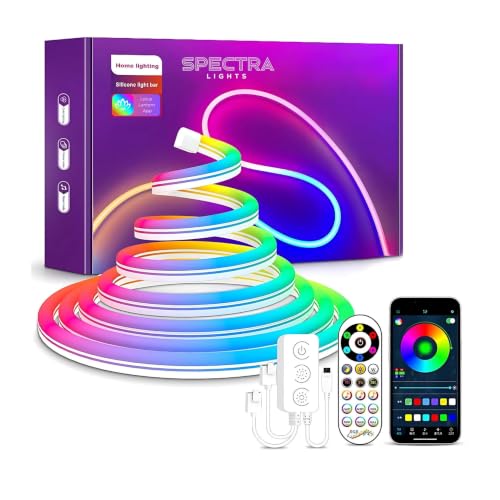 Image of Neon Rope Wall Light - Flexible LED Light for Wall Decor, Bedroom, Office, Living Room, Gaming Setup & More (3 Meter Length)